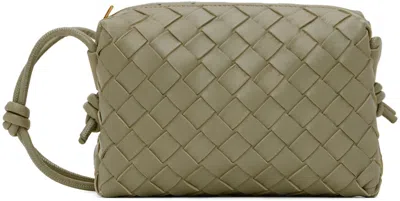 Bottega Veneta Green Mini Loop Camera Bag In 2916 Travertine Gold