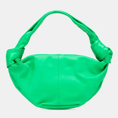 Pre-owned Bottega Veneta Green Mini Nappa Double Knot Bag