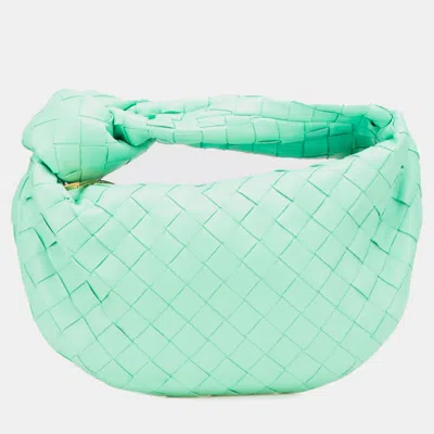 Pre-owned Bottega Veneta Green Mini Nappa Intrecciato Jodie
