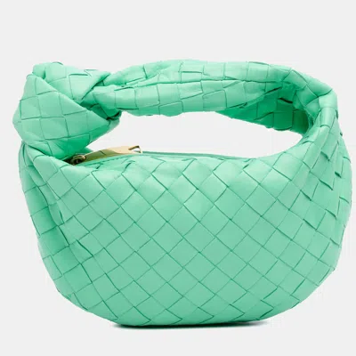 Pre-owned Bottega Veneta Green Mini Nappa Intrecciato Jodie