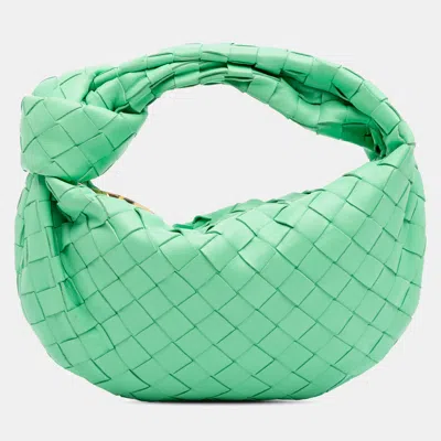 Pre-owned Bottega Veneta Green Mini Nappa Intrecciato Jodie