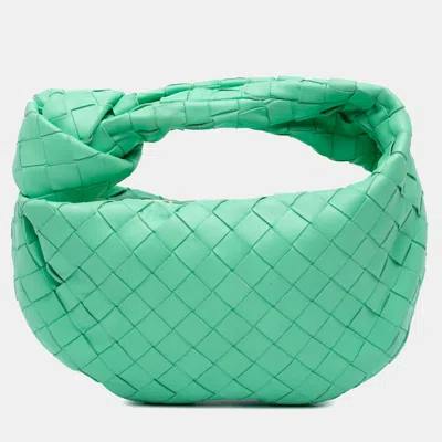 Pre-owned Bottega Veneta Green Mini Nappa Intrecciato Jodie
