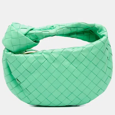 Pre-owned Bottega Veneta Green Mini Nappa Intrecciato Jodie