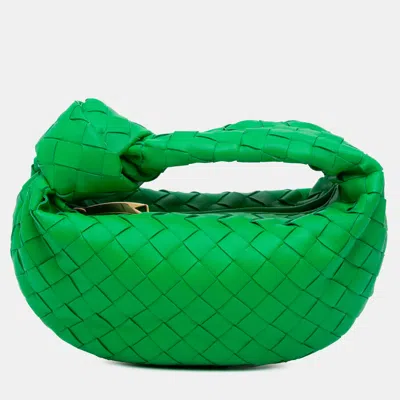 Pre-owned Bottega Veneta Green Mini Nappa Intrecciato Jodie