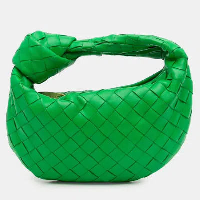 Pre-owned Bottega Veneta Green Mini Nappa Intrecciato Jodie
