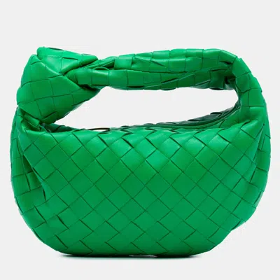 Pre-owned Bottega Veneta Green Mini Nappa Intrecciato Jodie