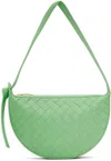 Bottega Veneta Green Mini Sunrise Bag In 3979 Siren Gold