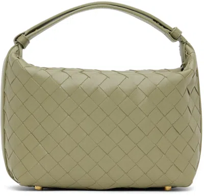 Bottega Veneta Green Mini Wallace Bag In 2916 Travertine-gold