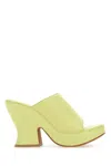 Bottega Veneta Acid Green Nappa Leather Stack Sabot In Green