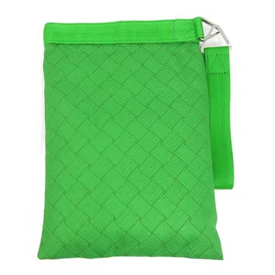 Pre-owned Bottega Veneta Green Nylon Clutch Bag Pouch ()