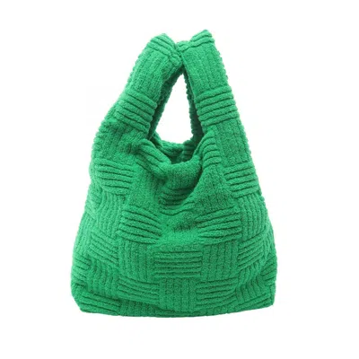 Pre-owned Bottega Veneta Green Pile Fabric Tote Bag ()