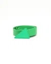 Bottega Veneta Green Rubber Belt In Green