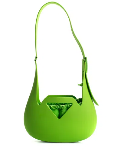 Bottega Veneta Green Rubber Punch Shoulder Bag (authentic )