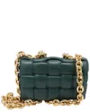 Bottega Veneta Green Sheep Leather Chain Cassette Shoulder Bag (authentic Pre-  Loved) In Green