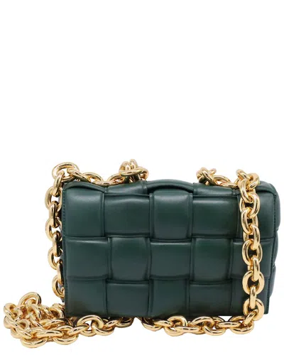 Bottega Veneta Green Sheep Leather Chain Cassette Shoulder Bag (authentic Pre-  Loved)