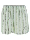 Bottega Veneta Green Shorts With All-over Divers Print In Polyamide Man In Green