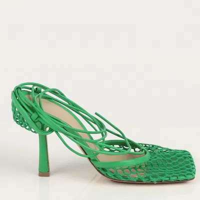 Pre-owned Bottega Veneta Green Stretch Lace-up Pumps Size 36