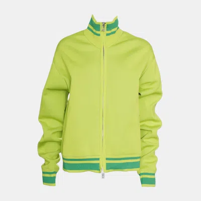 Pre-owned Bottega Veneta Green Technical Knit Jacket Size M