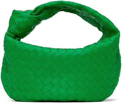 Bottega Veneta Green Teen Jodie Shoulder Bag In 3722 Parakeet/gold