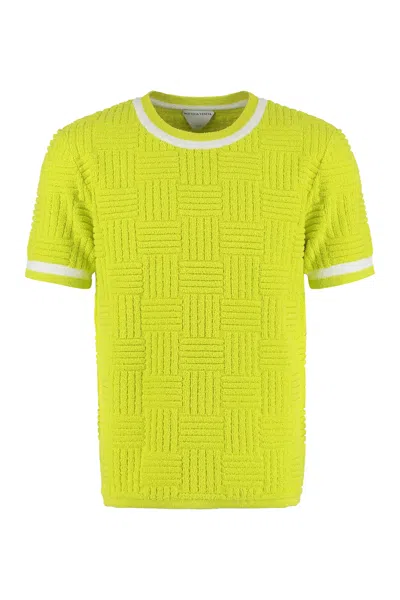 Bottega Veneta Green Terry Cloth Crew-neck Shirt For Men From The Salon 03 Collection