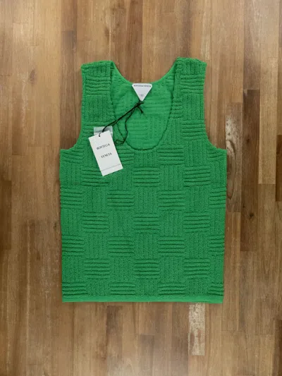 Pre-owned Bottega Veneta Green Terry Cloth Towelling Tank Top T-shirt