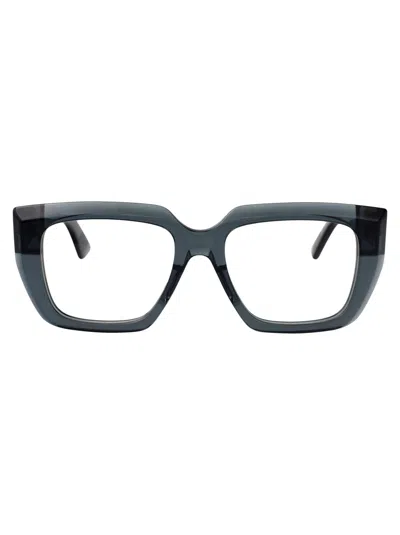 Bottega Veneta Bv1032o Glasses In Grey-grey-transparent