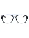 Bottega Veneta Grey Acetate Optical Glasses In Blue
