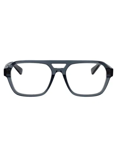 Bottega Veneta Grey Acetate Optical Glasses In Blue