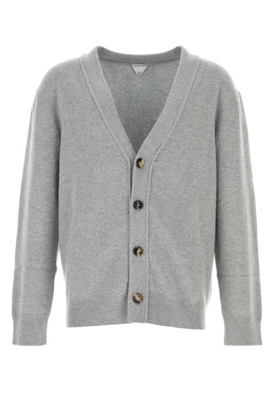 BOTTEGA VENETA BOTTEGA VENETA GREY CASHMERE CARDIGAN