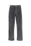 Bottega Veneta Matt Cotton Corduroy Wide Leg Trousers Grey In Gray
