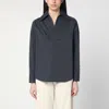 Bottega Veneta Technical Cotton Silk Oversized Shirt In Grey