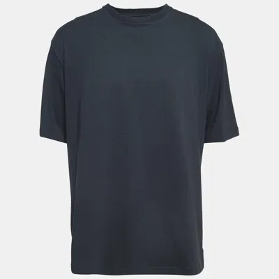 Pre-owned Bottega Veneta Grey Cotton Crew Neck T-shirt L