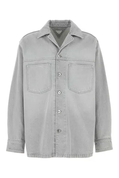 BOTTEGA VENETA GREY DENIM SHIRT