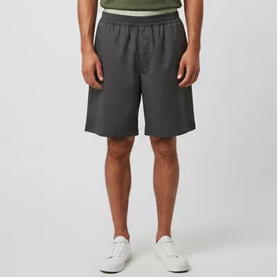 Pre-owned Bottega Veneta Grey Gabardine Double Waistband Shorts M In Gray