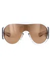 Bottega Veneta Grey-grey-brown Acetate Sunglasses In Brown