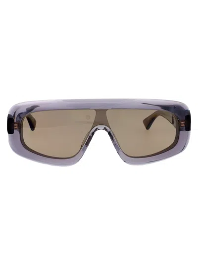 Bottega Veneta Grey Grey Brown Acetate Sunglasses In Purple