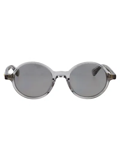 Bottega Veneta Grey-grey-grey Recycled Acetate Sunglasses In Gray