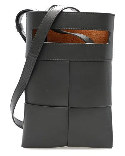 Bottega Veneta Grey Intrecciato Maxi Messenger (authentic Pre-loved)