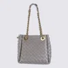 Bottega Veneta Grey Leather Parachute Small Satchel In Gray