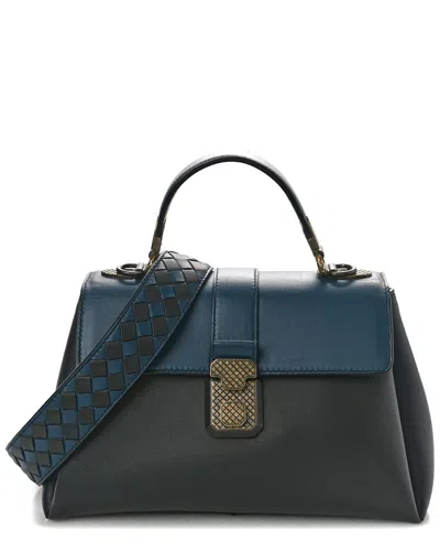 Bottega Veneta Grey Nappa Leather Small Bicolor Piazza Bag (authentic Pre-  Owned)
