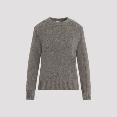 BOTTEGA VENETA GREY ROUND NECK PULLOVER