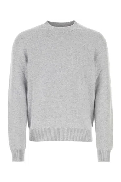 BOTTEGA VENETA GREY ROUNDNECK SWEATER