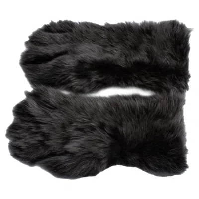 Pre-owned Bottega Veneta , Grey Shearling Gloves In Gray