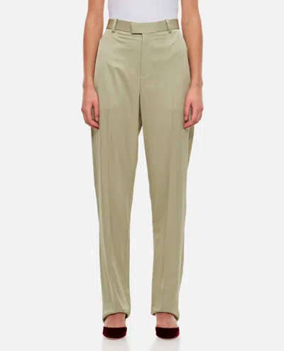 BOTTEGA VENETA GREY STRAIGHT VISCOSE TROUSER