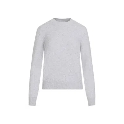BOTTEGA VENETA BOTTEGA VENETA GREY STRETCH CASHMERE BLEND SWEATER