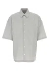 Bottega Veneta Embroidered Poplin Shirt With Drop Shoulders In Multicolor