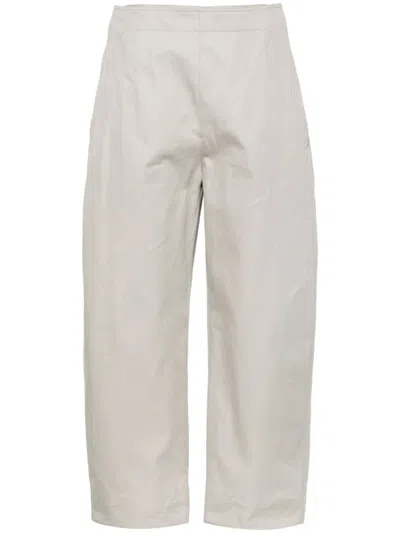 Bottega Veneta Grey Wide-leg Cotton Trousers