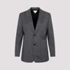 Bottega Veneta Chevron Pattern Jacket In Grey