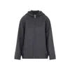 Bottega Veneta Relaxed Fit Grey Wool Jacket In Black