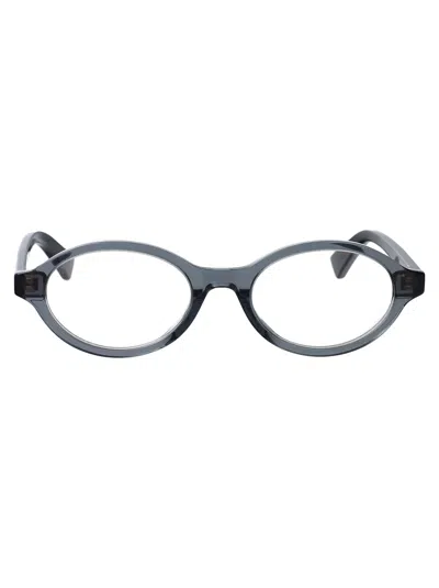 Bottega Veneta Grey-grey-transparent Acetate Glasses In Blue